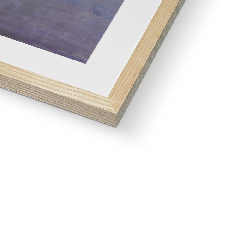 Framed Print - Pink Roses With Lavender Wall