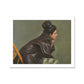 Woman in Brown Leather with Bun Fine Art Print