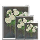 White Peonies in Glass Vase Fine Art Print