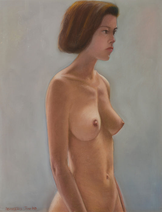 Young Woman Nude, Pastel
