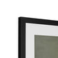 Woman in Brown Leather with Bun Framed & Mounted Print