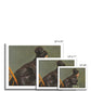 Woman in Brown Leather with Bun Fine Art Print