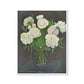 White Peonies in Glass Vase Fine Art Print
