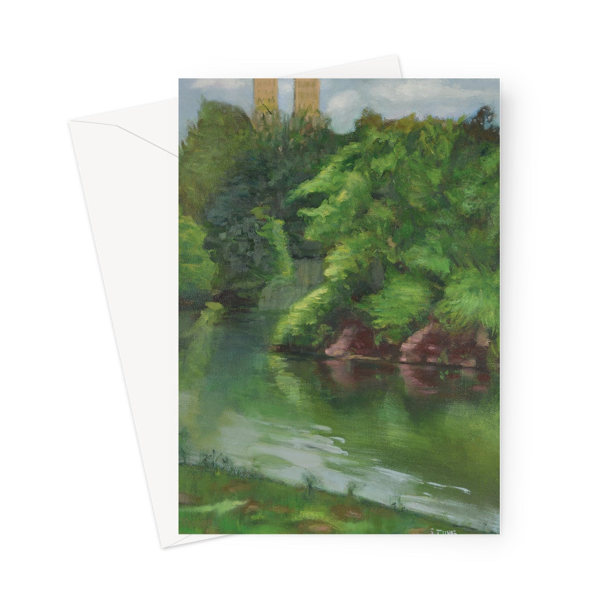 View from Boat Pond Central Park #1 - Greeting Card